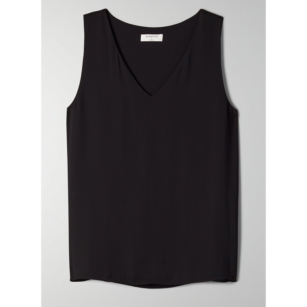 Aritzia Babton Murphy Sleeveless V-Neck Blouse